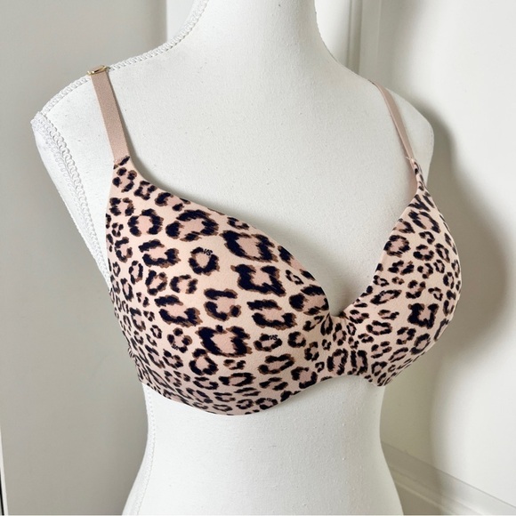 Victoria’s Secret Animal Print Full Coverage Soft Smooth Silhouette Bra, Sz 34D - Picture 2 of 10